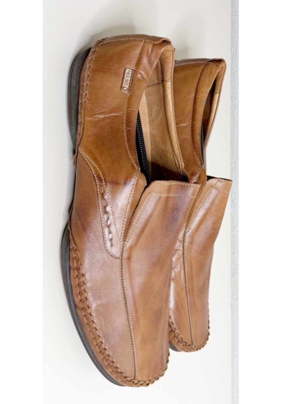 Pikolinos Jerez Mens Size 15.5 Driving Loafers Soft Brown Leather EU 50 EUC